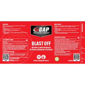 Safety Label Blast Off APC - Interior - GAP Professional Products